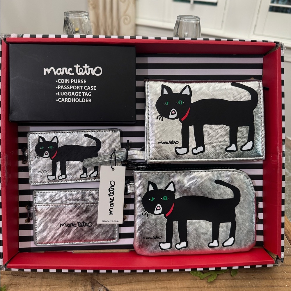 MARC TETRO SILVER “BLACK CAT” BEAUTIFUL TRAVEL SET